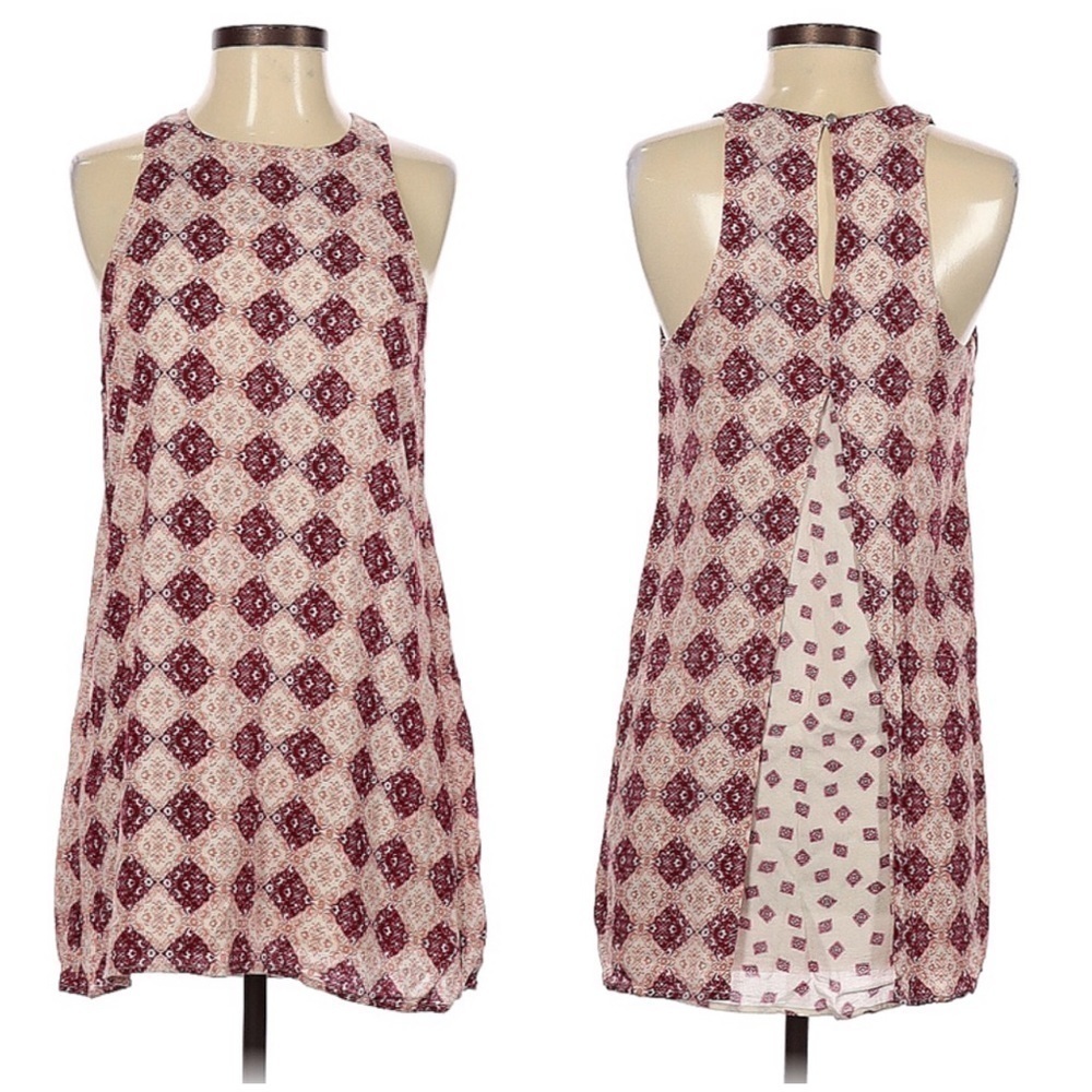 Renee C. Boho Argyle A- Line Dress | SIZE S